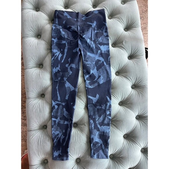 Gymshark Camo Leggings Blue Small - Picture 6 of 7